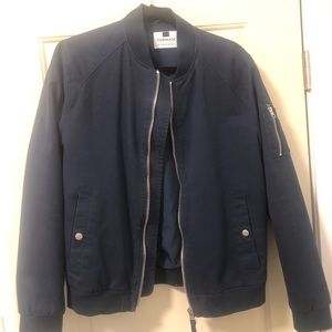 Men’s navy topman bomber jacket